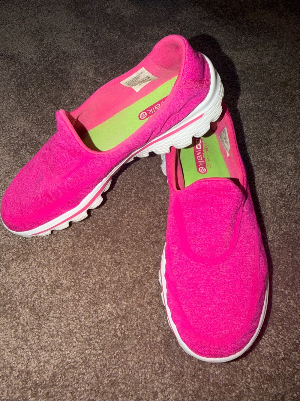 Skechers Women's Go Walk Pink Slip On Sneakers Shoes Size 8.5